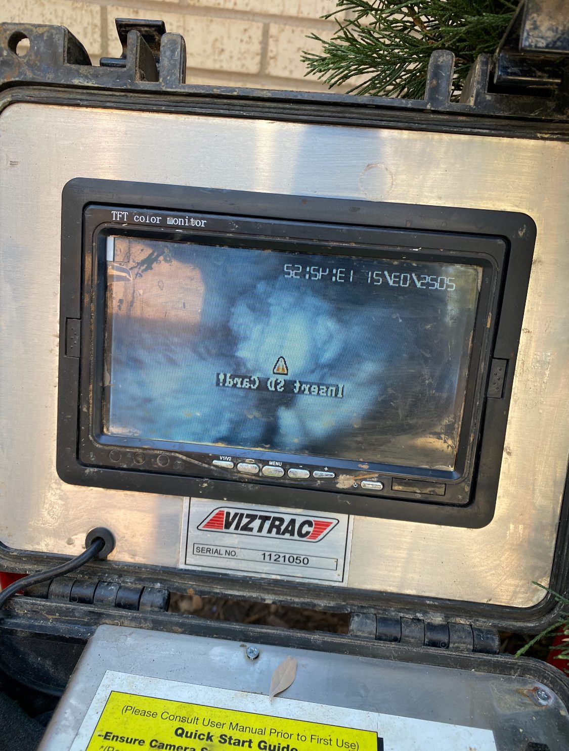 camera inspection of a clog